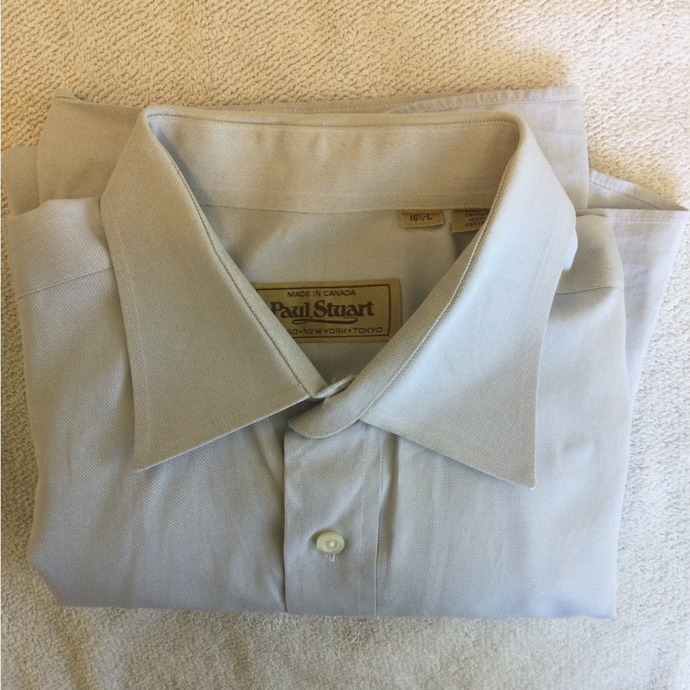 Paul Stuart Men's Light Blue Shirt